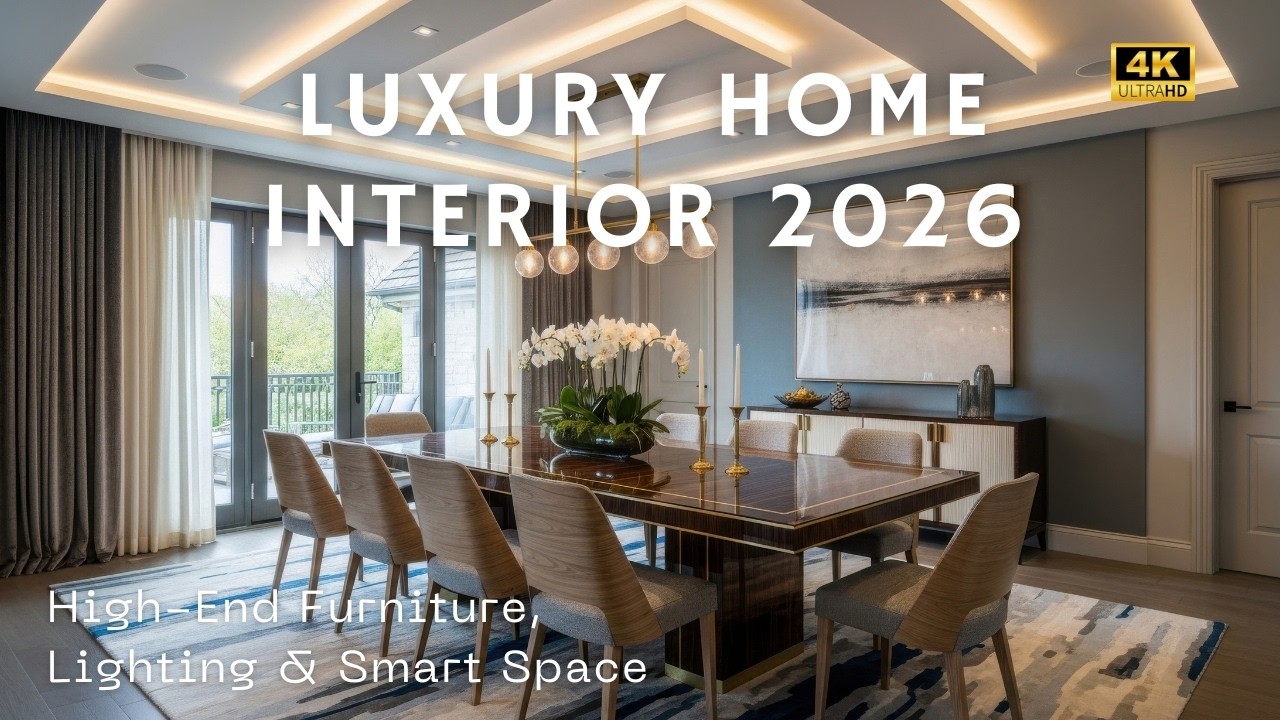 Luxury Home Interior Design 2026 | High-End Furniture, Lighting & Smart Space Planning