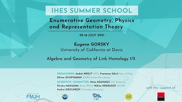 Eugene Gorsky - Algebra and Geometry of Link Homology 1/5