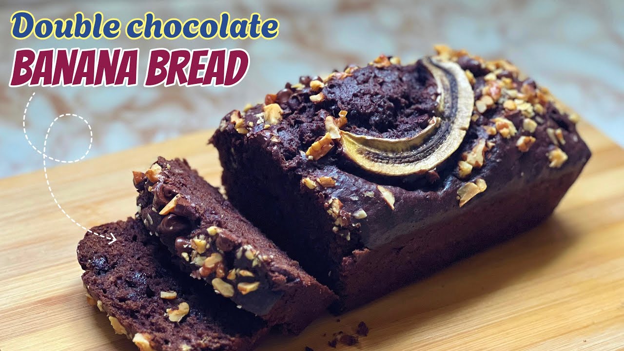 Double CHOCOLATE BANANA BREAD | Rich and moist banana bread recipe 