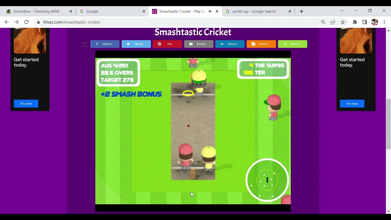 Smashtastic Cricket  GAME 2