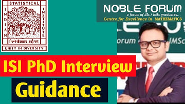 ISI PhD Interview 2025 Guidance | For Math Written Qualified Students | Sumit Sir @ Noble Forum