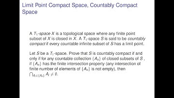 Topology - A T1-space is countably compact iff it is limit point compact
