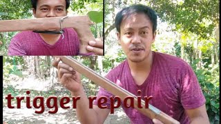 speargun repair, ,palitan ang trigger at gumawa ng palaso o bala