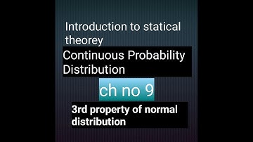 Mean=Median=Mode=u 3rd property of nornal distribution ch no 9 bsc and bs hons statistics Mathcity