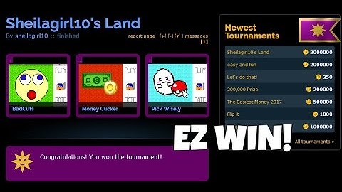 Sploder: Win ALL Your Tournaments!