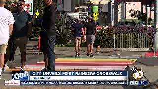 Rainbow crosswalk opens in San Diego