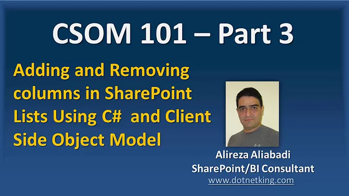 Adding and removing fields in SharePoint list using Client Side Object Model CSOM 101 - Part 3
