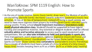 WanToKnow: STPM 800/2 English Oral Presentation: How to Promote Sports screenshot 4