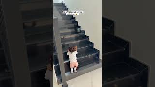 Its Official, We Have A Climber. We Really Need To Put A Barricade On The Stairs, Asap.