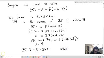 Solving LInear Congruences