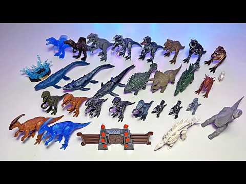 All Blokees Jurassic World Dinosaurs - Indominus Rex, Mosasaurus, Spinosaurus, Velociraptor