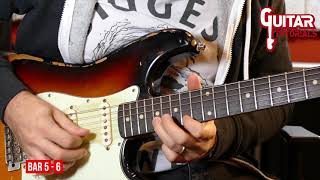 Video thumbnail of "Hammer To Fall (Queen) - Guitar Solo - Tutorial with Matt Bidoglia"