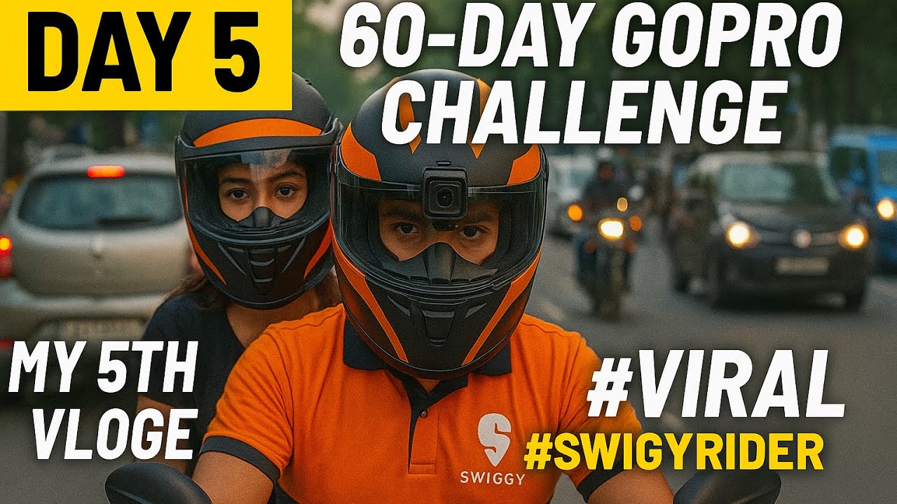 Swiggy Rider Day 5 GoPro challenge | My 5th Vloge | As A Swiggy Rider | #viral # ...