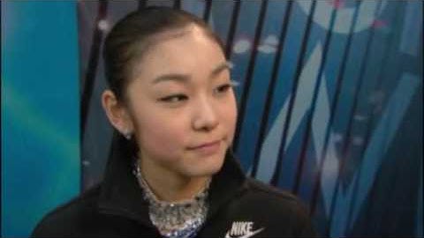Olympic Figure Skating  Champion Queen YUNA KIM -2010 Worlds FS interview