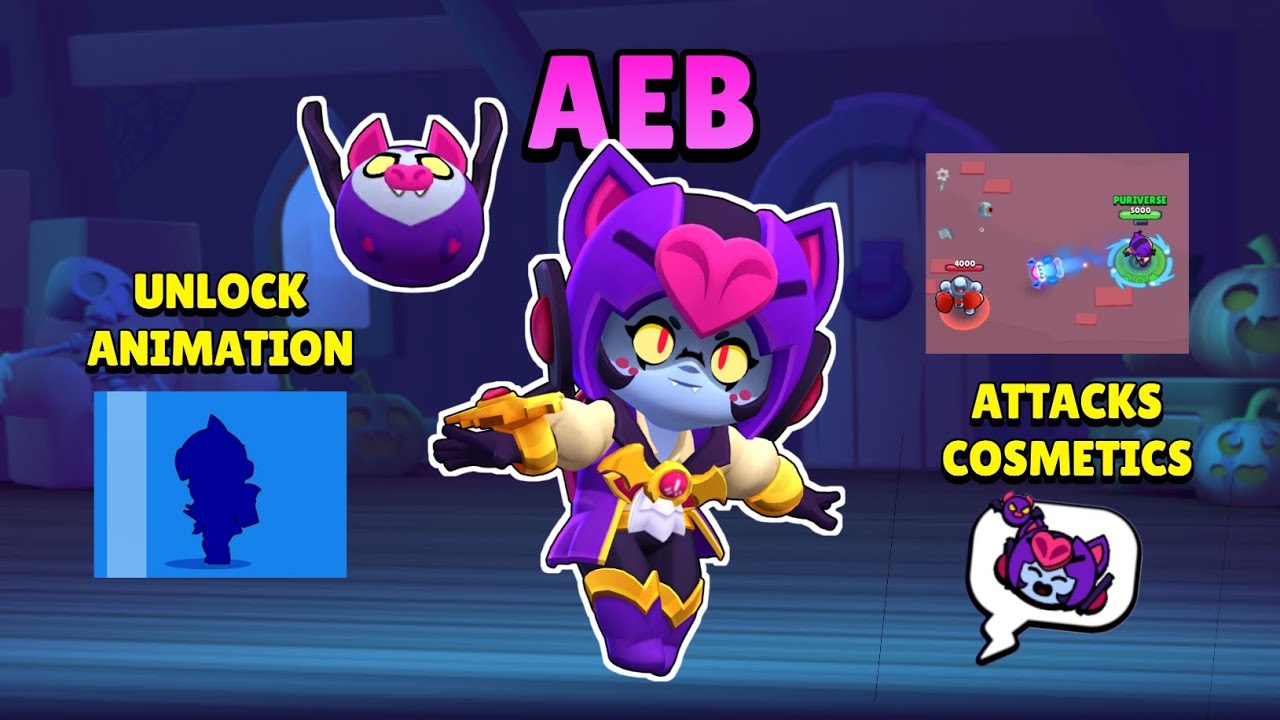 AEB - Bea Halloween Skin , Unlock, Attacks, Cosmetics - Brawl Stars 