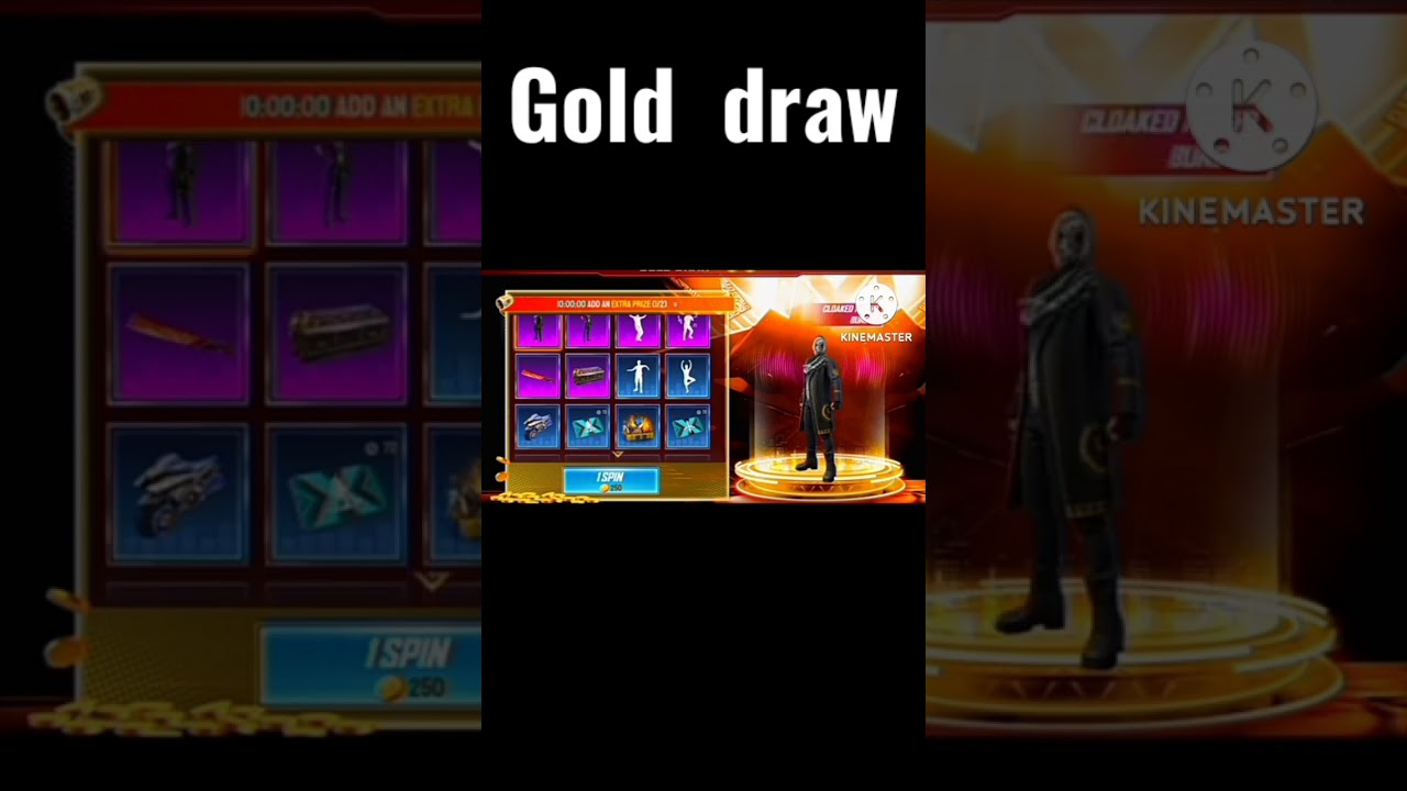free fire gold draw event today 😘 | 