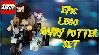 Lego Hagrid and Harry Motorcycle Ride - Time-Lapse Magic!