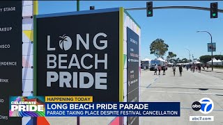Long Beach Pride Parade marches on as scheduled despite festival cancellation