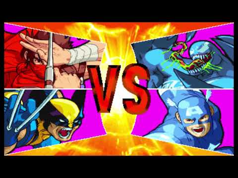 Marvel vs Capcom 1 ( Arcade ) - Wolverine / Strider Hiryu Playthrough ( May 25, 2019 )