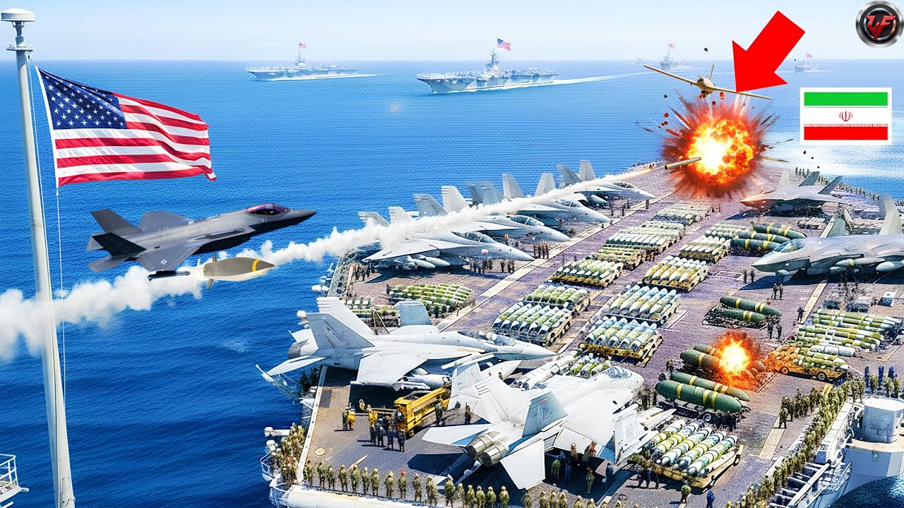 Iran Shocked! SECONDS" US F-35 Downs Iranian Drone Near USS Abraham Lincoln!