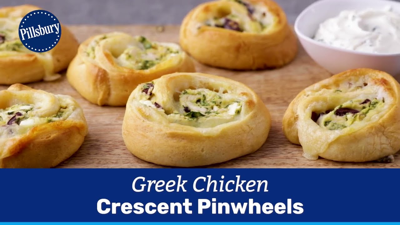 Greek Chicken Crescent Pinwheels | Pillsbury - YouTube