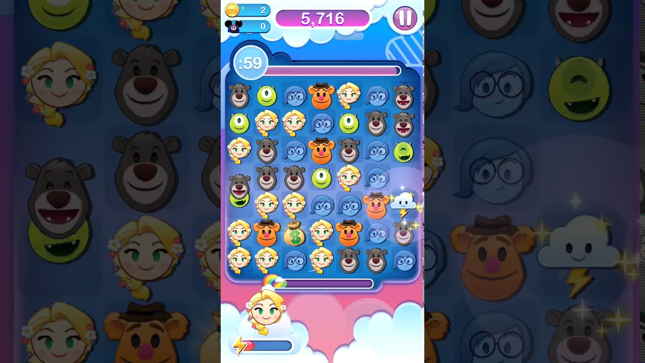 Disney emoji blitz game play: princess event - Rapunzel boxes 3-5
