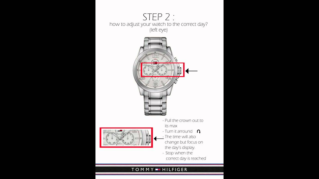 how to set tommy hilfiger watch