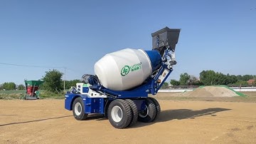 LUTON Self loading concrete mixer in testing