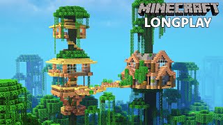 Minecraft Relaxing Longplay  Construction D'une Base Dans la Jungle