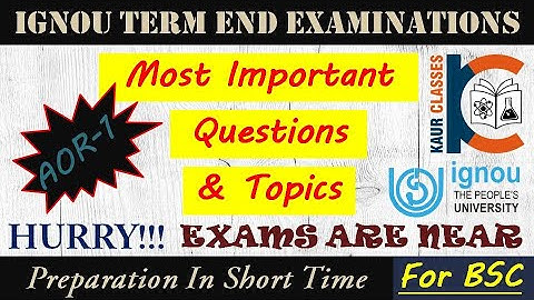 AOR-1 | Most Important Questions | Part-2 | Operations Research | TEE | BSC | IGNOU | Must Watch |
