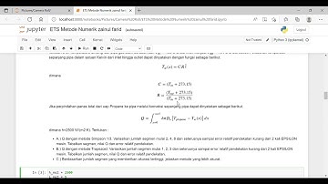 ETS Metode Numerik zainul farid   Jupyter Notebook and 1 more page   Personal   Microsoft​ Edge 2022