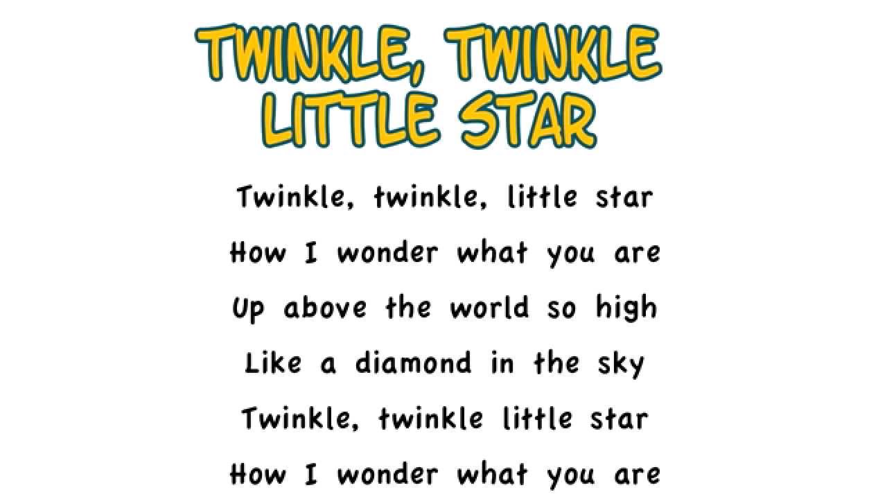 Twinkle Twinkle Little Star - Nursery Rhymes with lyrics 