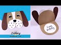 How to make Birthday card | Handmade Birthday card | How to make a puppy Birthday greeting card 💕