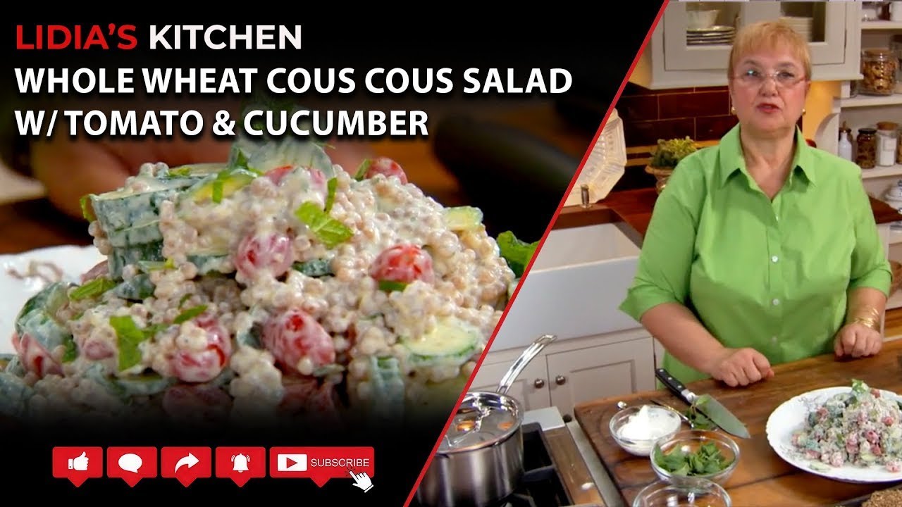 Whole Wheat Couscous Salad w/ Tomato & Cucumbers