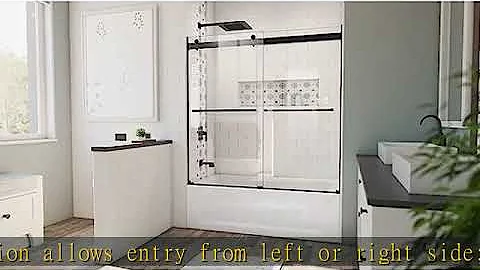 DreamLine Essence 56-60 in. W x 60 in. H Frameless Bypass Tub Door