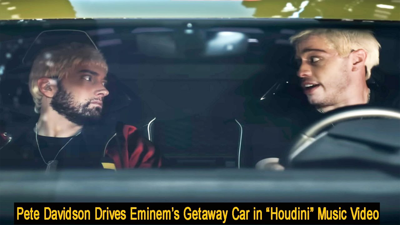 Pete Davidson Drives Eminem's Getaway Car in Houdini Music ...