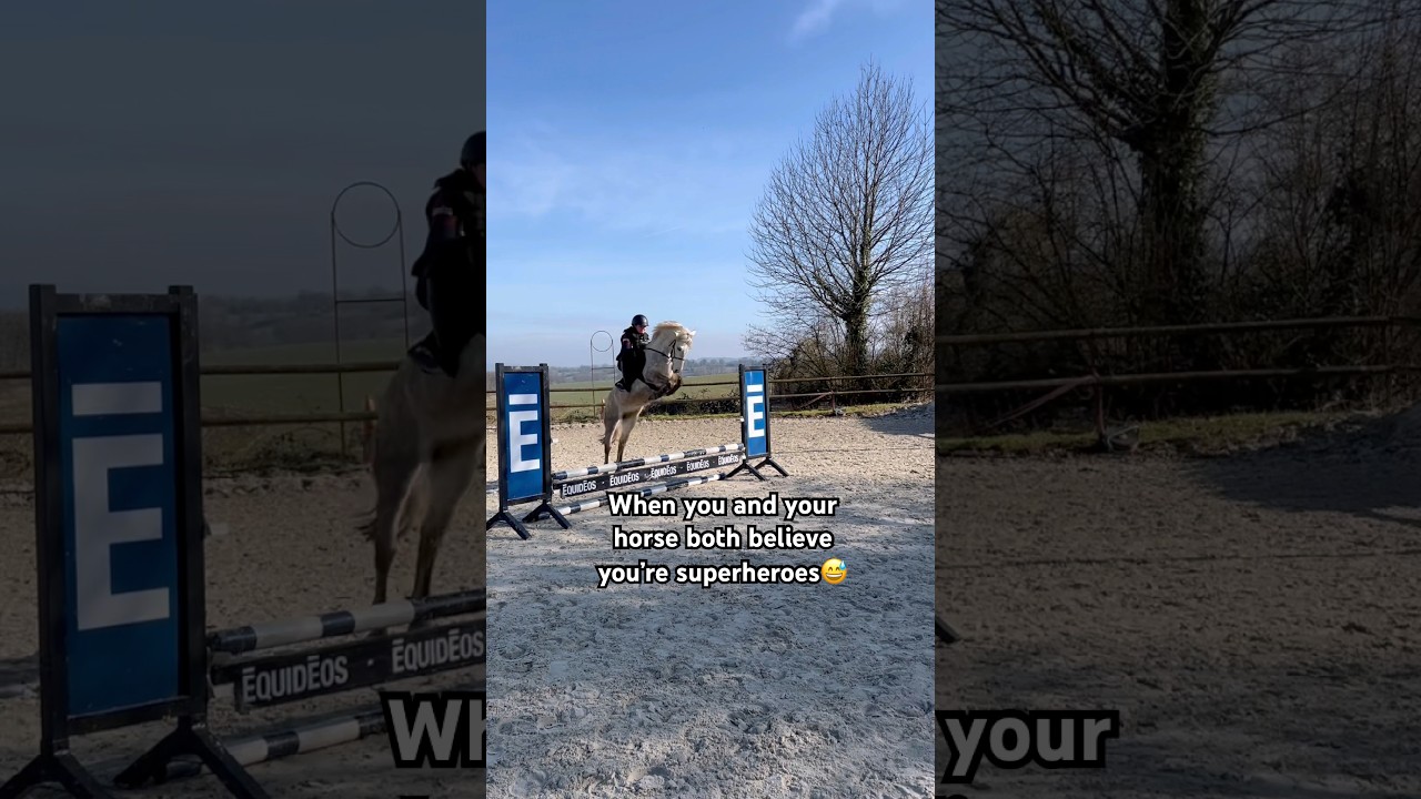 When you and your horse both believe you’re superheroes 🤣 