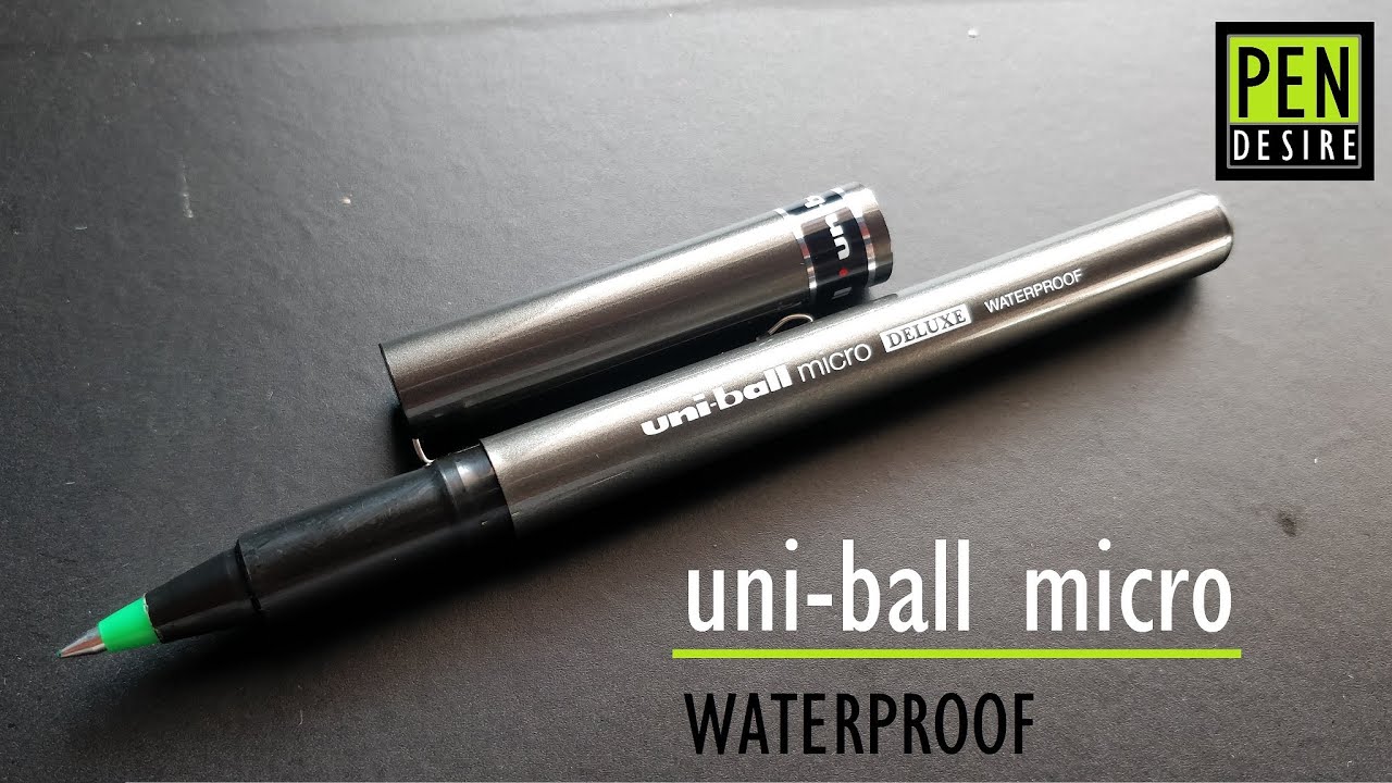 287 Uniball MICRO DELUXE Waterproof UB 155 | Searching for slim writing pen  | Good pen for Exam? - YouTube