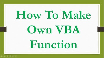 EXCEL VBA UDF FUNCTION
