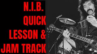 Heavy Black Sabbath Style Backing Track & Simple Pentatonic Lick Guitar Demo [E Aeolian - 110 bpm] chords sheet