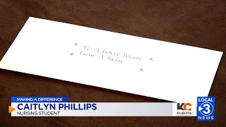 MAKING A DIFFERENCE: Anonymous note still pushing local nurse to chase her dreams
