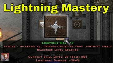 D2R Skills & Abilities - Lighting Mastery, Lightning Tree (Sorceress)