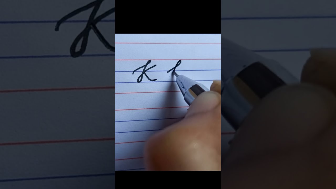 How To Write Letter K In Capital And Small Cursive Writing Handwriting Cursivewriting