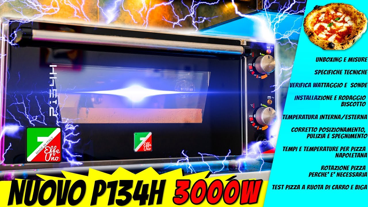 Forno Effeuno p134h 3000w recensione rodaggio precauzioni d'uso pizza ruota  di carro - YouTube