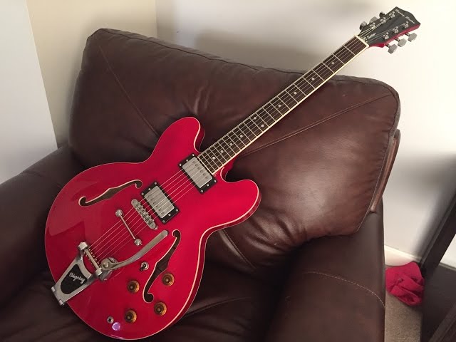 Gibson ES-335 Dot BIGSBY B7取付け 2005年製 Gibson ES335にビグスビーB7の取付け。ヤバイ・・かっこ良すぎる