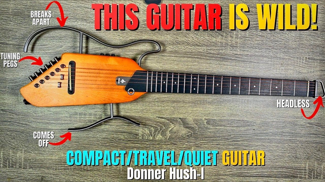 Donner HUSH-I Guitare acoustique-électrique de voyage portable