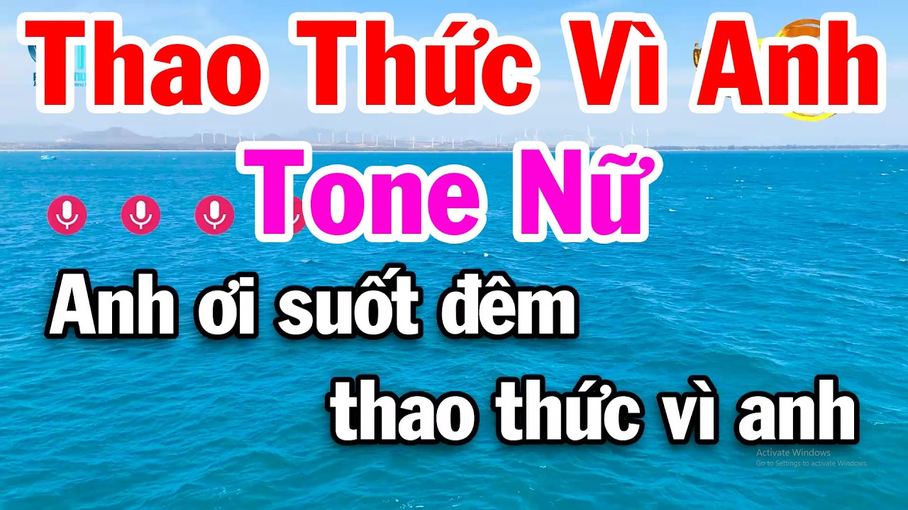 Karaoke Thao Thức Vì Anh Tone Nữ Nhạc Sống 2026 Tuấn Cò