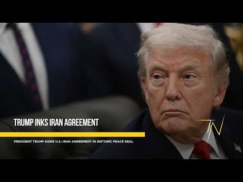 Video Trump signs U.S.-Iran agreement in historic peace deal