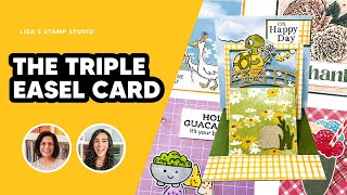 🔴How to Make a Triple Easel Step Card | Thank You Cards, Birthday Cards, Easter Cards & More!