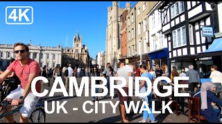 [4K] Exploring Cambridge, England I A Walk Through This Historic University City (with captions)